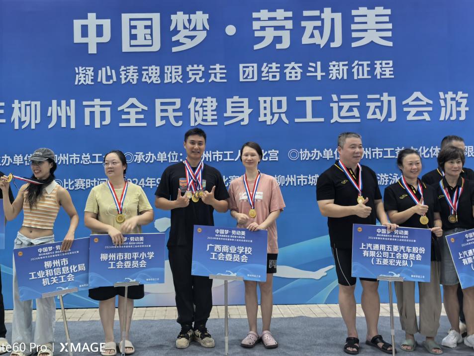 4.侯天辰(左三)获4项荣誉、莫静宁(左四)获小组第一名