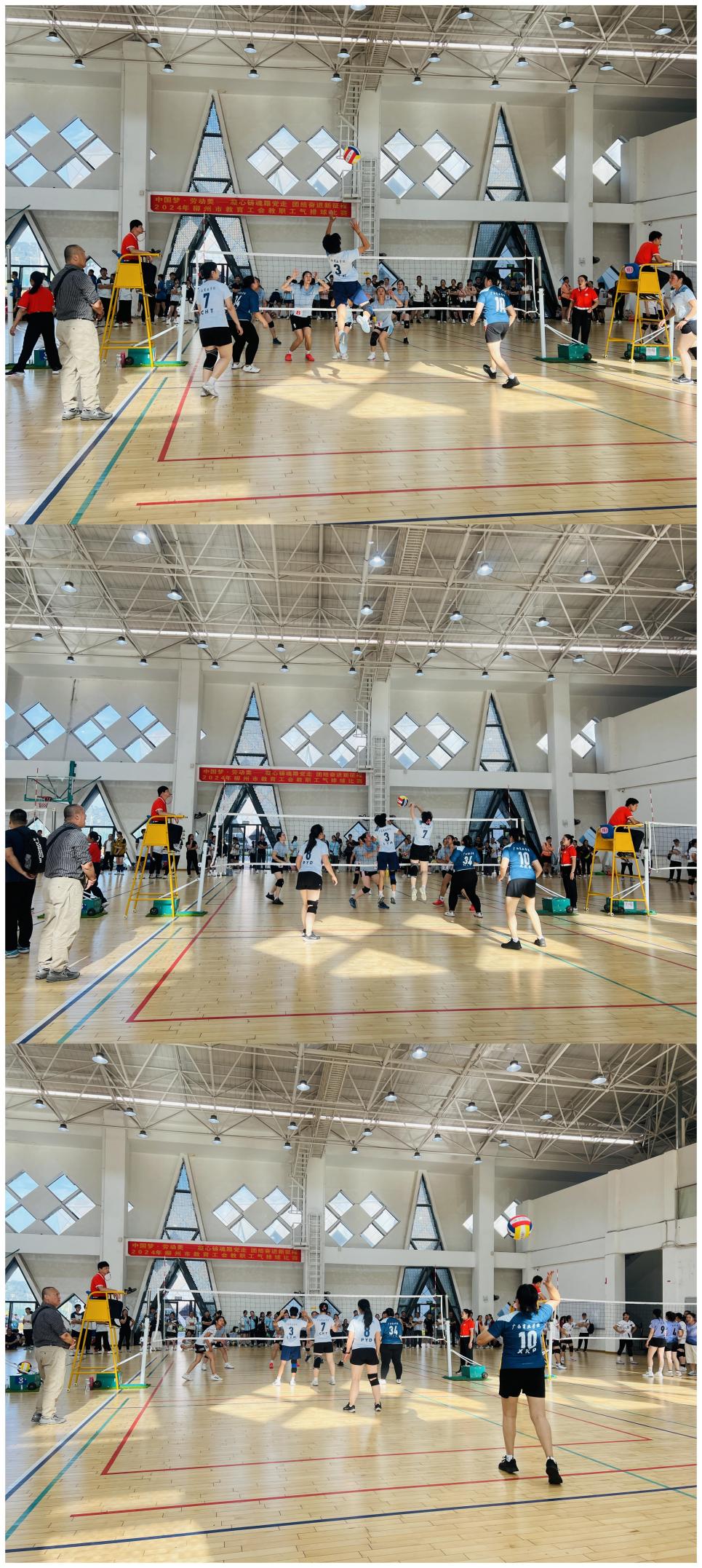 1.学校教职工女队比赛时的精彩瞬间