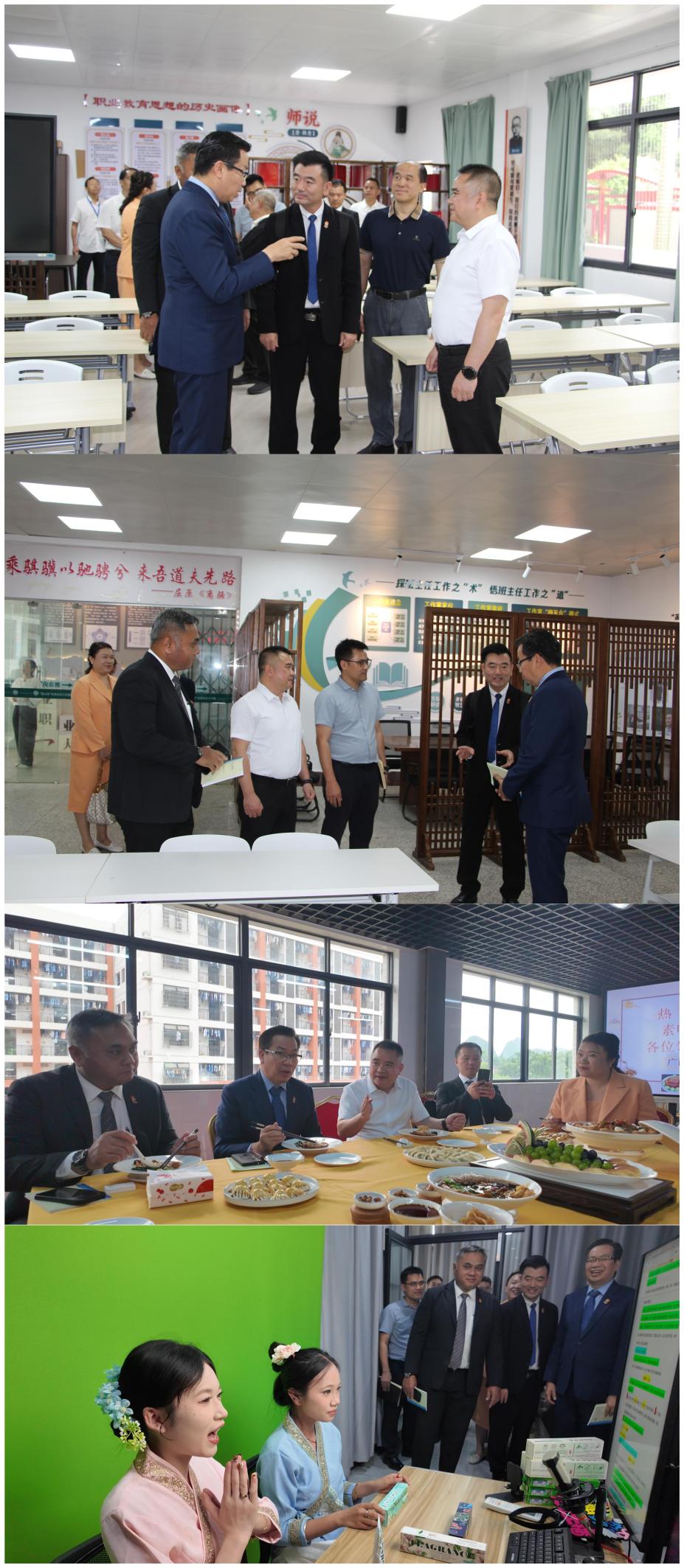 6.与会人员参观校园、名师工作坊、实训室